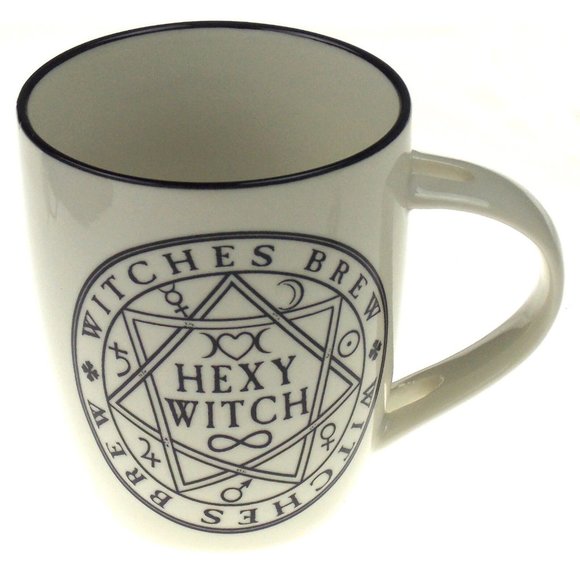 Alchemy of England Hexy Witch Mug & Spoon Set Fine Bone China 13 oz Coffee Cup - Picture 2 of 4